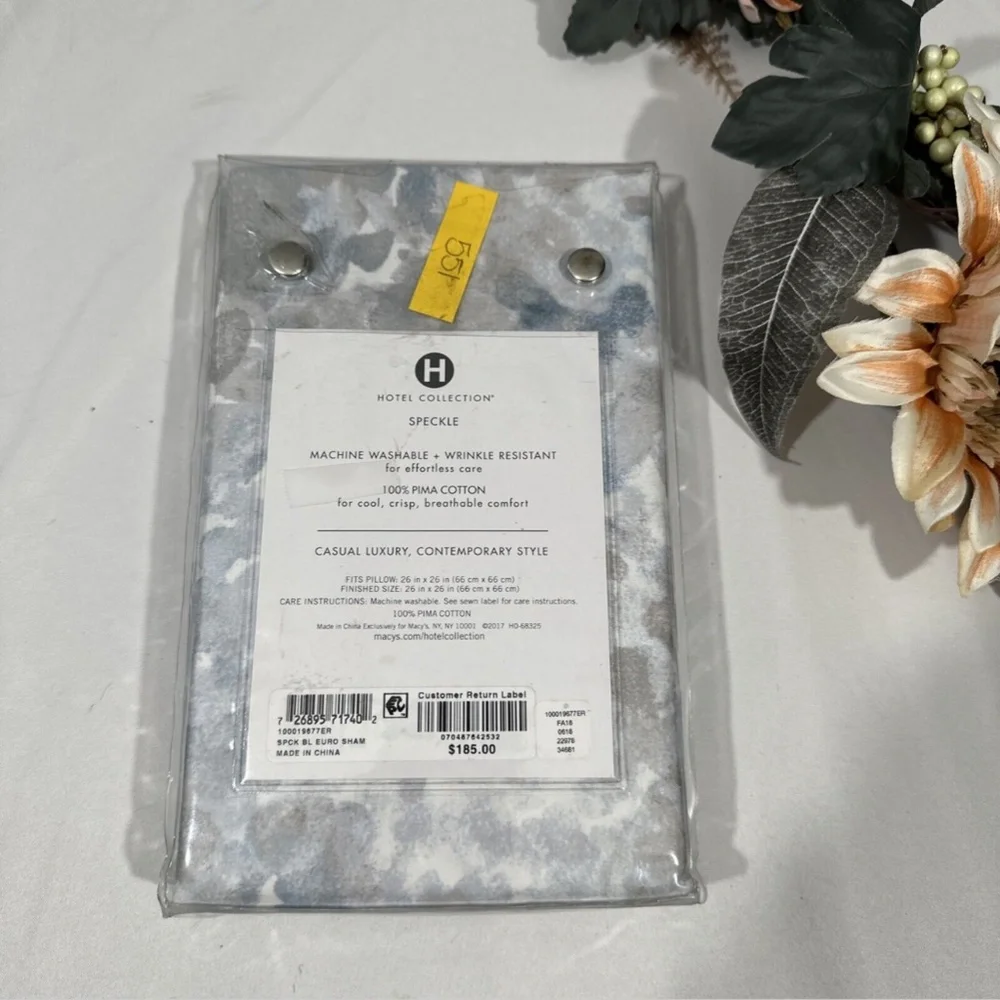 NIB $185 [ 2 Euro Shams ] for Hotel Collection Speckle‎